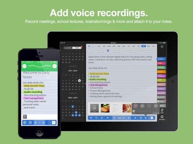 daily notes_journal_voice recorder_reminder_iPad_1